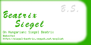 beatrix siegel business card